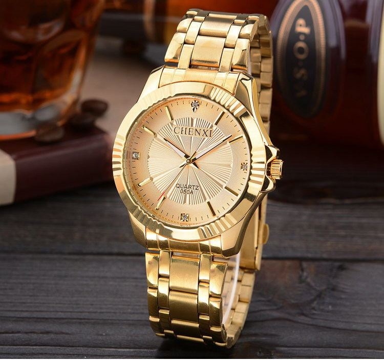 Kavio Luxury Brand Man Gold Dress Watches Stainless Steel