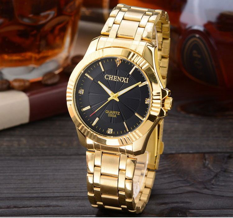 Kavio Luxury Brand Man Gold Dress Watches Stainless Steel