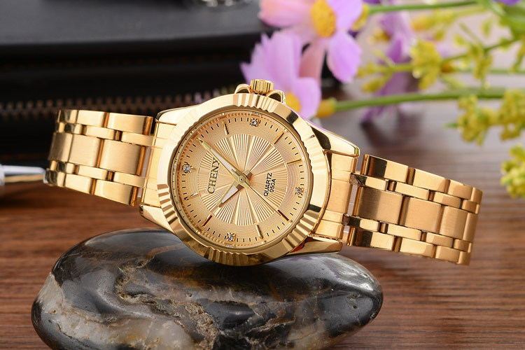Kavio Luxury Brand Man Gold Dress Watches Stainless Steel