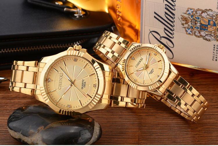 Kavio Luxury Brand Man Gold Dress Watches Stainless Steel