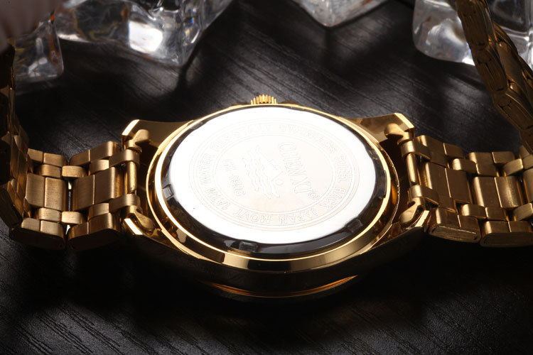 Kavio Luxury Brand Man Gold Dress Watches Stainless Steel
