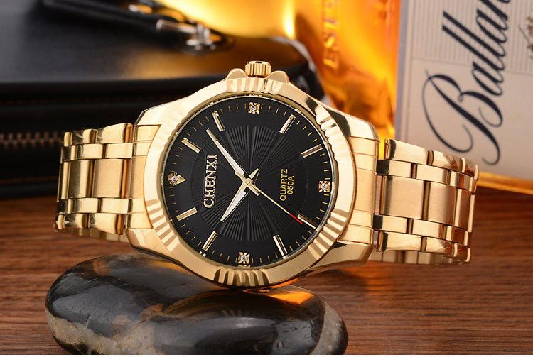Kavio Luxury Brand Man Gold Dress Watches Stainless Steel