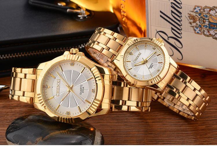Kavio Luxury Brand Man Gold Dress Watches Stainless Steel