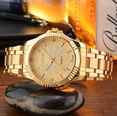 Kavio Luxury Brand Man Gold Dress Watches Stainless Steel
